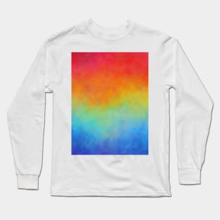 Colorful Transitional Warm Cool Abstract Long Sleeve T-Shirt